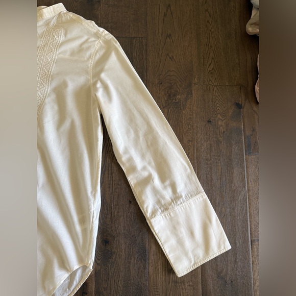 H&M white embroidered long wide arm sleeve tunic - Picture 4 of 11